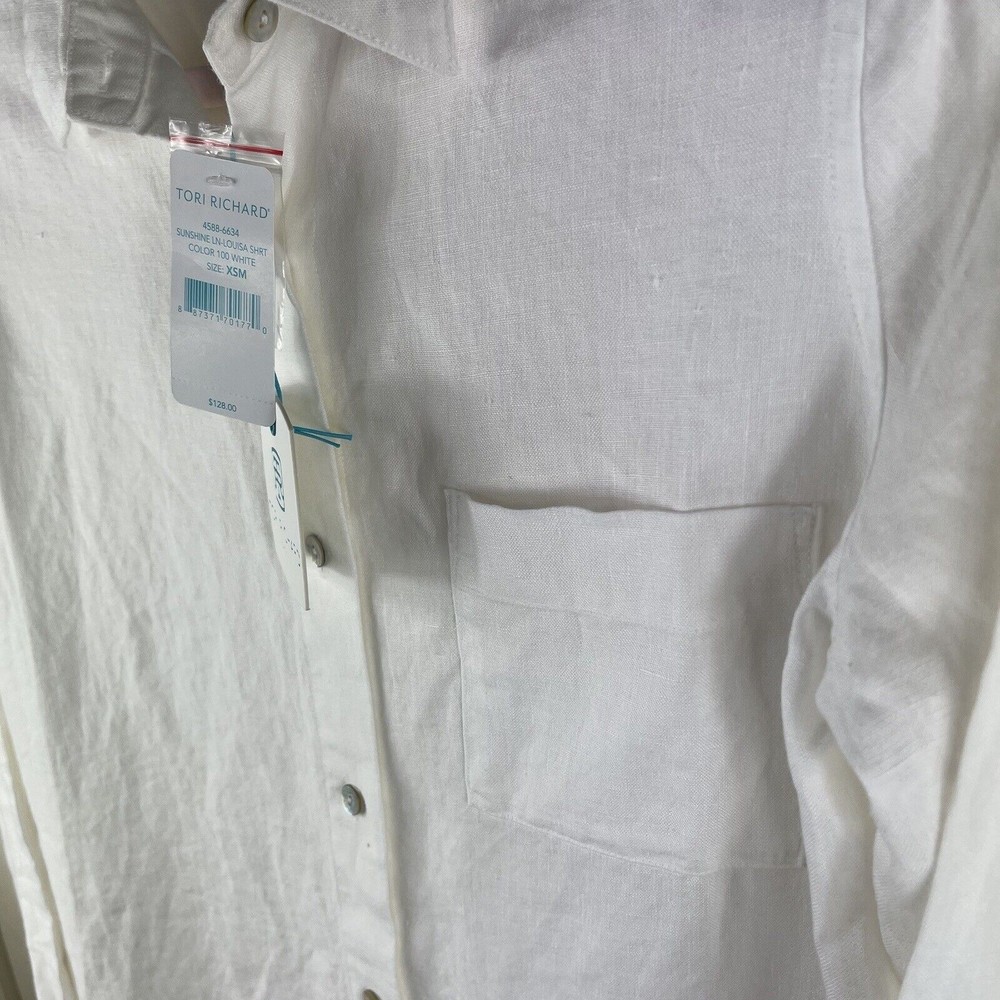Tori Richard Honolulu White‎ Linen Shirt - Picture 5 of 13